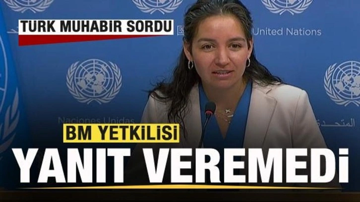 T&uuml;rk muhabir sordu! BM yetkilisi yanıt veremedi