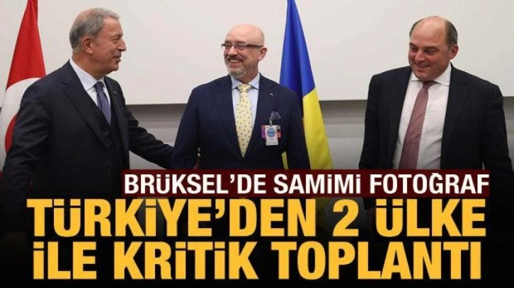 T&uuml;rkiye, İngiltere ve Ukrayna'dan 3'l&uuml; zirve: Savunma Bakanları Br&uuml;ksel'de toplandı