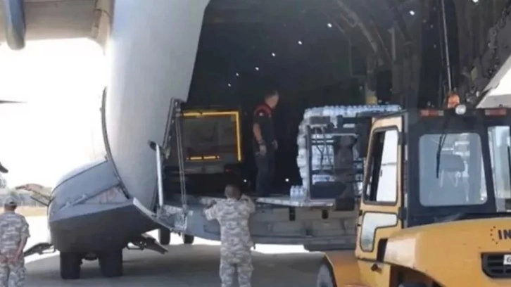 T&uuml;rkiye'den Gazze'ye insani yardım: U&ccedil;ak Mısır'a vardı