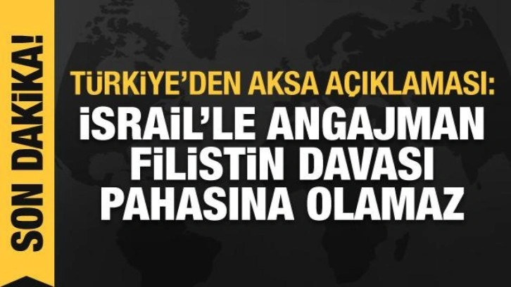 T&uuml;rkiye'den İsrail'e Mescid-i Aksa tepki: Saldırıları derhal durdurun