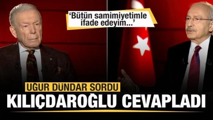 Uğur D&uuml;ndar sordu Kemal Kılı&ccedil;daroğlu cevapladı: B&uuml;t&uuml;n samimiyetimle ifade edeyim...