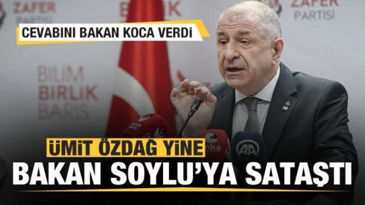 &Uuml;mit &Ouml;zdağ yine Bakan Soylu'ya sataştı! Cevabını Bakan Koca verdi