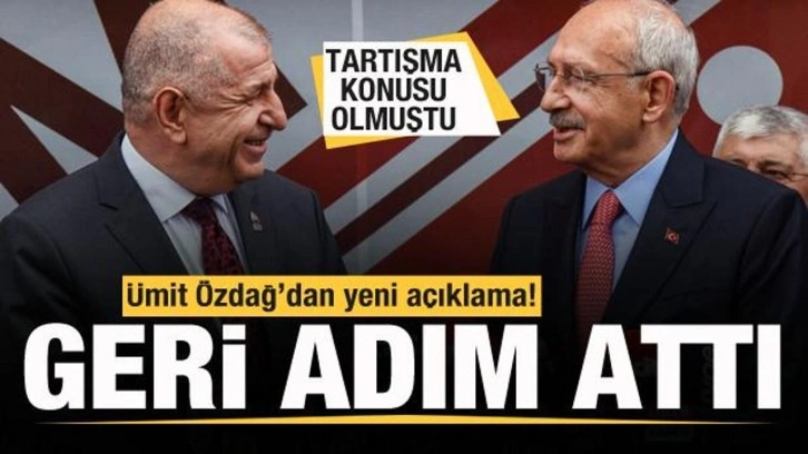 &Uuml;mit &Ouml;zdağ'dan yeni a&ccedil;ıklama! Geri adım attı