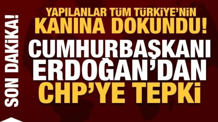 Yapılanlar T&uuml;rkiye'nin kanına dokundu! Cumhurbaşkanı Erdoğan'dan CHP'ye tepki