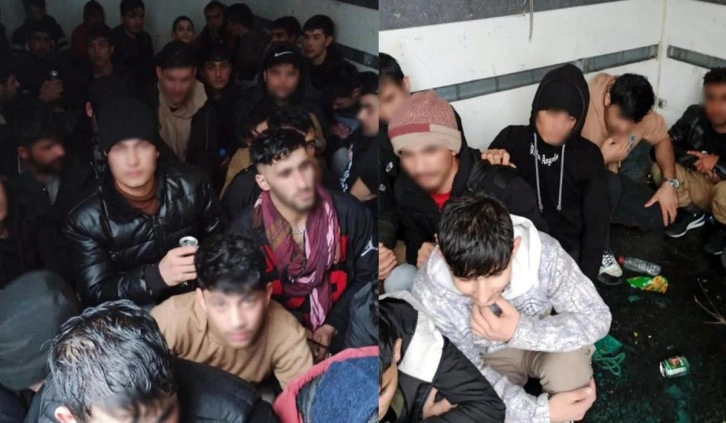 Yer Kırklareli: Kargo şirketine ait görünümlü kamyondan çıktılar!