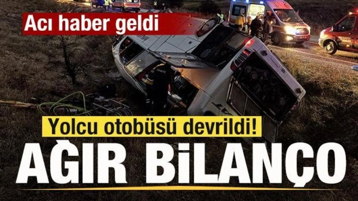 Yolcu otobüsü devrildi! Acı haebr geldi! Ağır bilanço