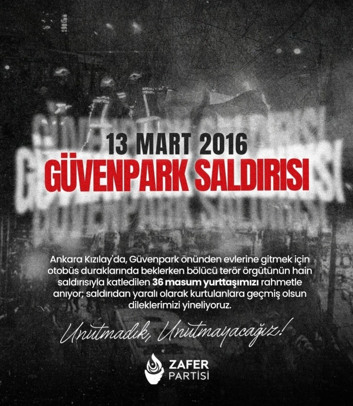 Zafer Partisi&rsquo;nden G&uuml;venpark Katliamının 10. Yılında Anma Mesajı