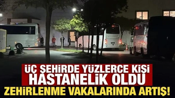 Zehirlenme vakalarında artış! Üç şehirde 376 kişi hastanelik oldu
