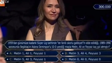 10-0'lık maçta Metin, Ali ve Feyyaz kaç gol attı? Milyoner'de 300 bin TL değerindeki soru