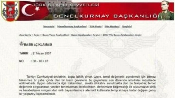 '27 Nisan e-Muhtıra'nın &uuml;zerinden 15 yıl ge&ccedil;ti