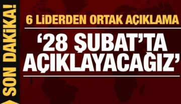6 muhalefet liderinden ortak a&ccedil;ıklama: 28 Şubat'ta a&ccedil;ıklayacağız