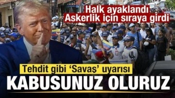 ABD'ye tehdit gibi 'savaş' uyarısı! Kabusunuz oluruz! On binler askerlik akın etti