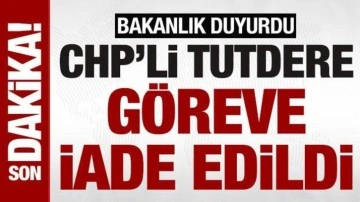 Abdurrahman Tutdere göreve iade edildi