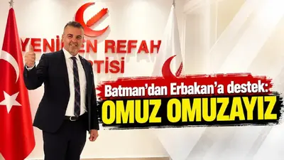 Batman’dan Erbakan’a destek: Omuz omuzayız
