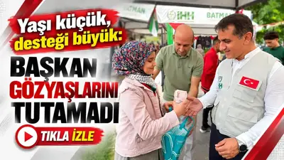 Yaşı küçük, desteği büyük: Başkan gözyaşlarını tutamadı