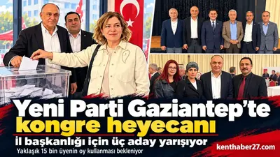 Yeni Parti Gaziantep’te sandık başında, Üç aday yarışıyor