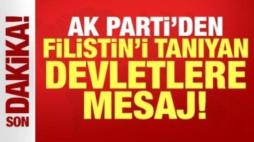 AK Parti'den Filistin'i tanıyan devletlere mesaj: Soykırım şebekesine verilmiş güçlü cevap