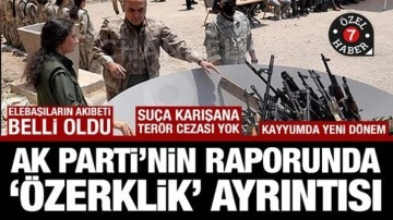 AK Parti'den ter&ouml;r kapısını m&uuml;h&uuml;rleyecek rapor: Federasyon yok, SDG şart, eve d&ouml;nene imkan