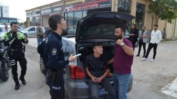 Aksaray’da ‘dur' ihtarına uymayan sürücü, 14 yaşındaki çocuk çıktı