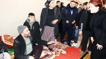 Akşener deprem b&ouml;lgesinde incelemelerde bulundu