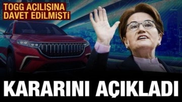 Akşener'den TOGG kararı! Erdoğan a&ccedil;ılışa davet etmişti