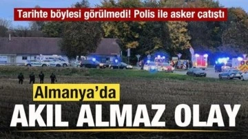Almanya'da akıl almaz olay! Tarihte böylesi görülmedi! Polis ile asker çatıştı