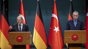 Almanya'nın T&uuml;rkiye'ye ambargosu soruldu! Scholz'un cevap veremedi