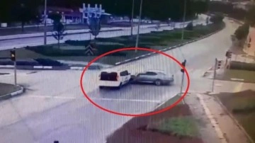 Amasya'da 2’si çocuk 5 kişinin yaralandığı kaza anı