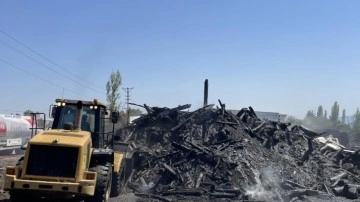 Amasya'da kereste deposunda yangın