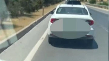 Ambulansa yol vermeyen sürücü kamerada