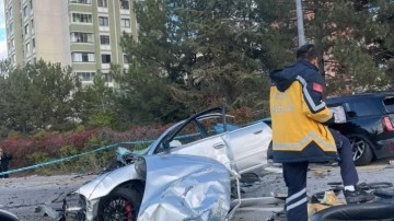 Ankara'da iki otomobil çarpıştı: 1 ölü, 2 yaralı