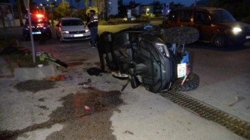 Antalya'da ATV takla attı: 1'i ağır 2 yaralı