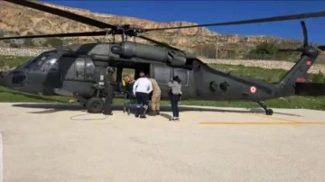 Askeri helikopter, kalp krizi ge&ccedil;iren hasta i&ccedil;in havalandı