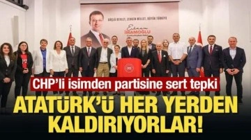 Atatürk'ün posterinin yerine İmamoğlu'nun resmini astılar! "Her yerden kaldırıyorlar&