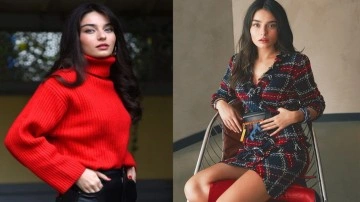 Ayça Ayşin Turan mini şortlu file çoraplı kombiniyle büyüledi