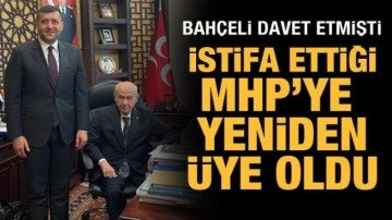 Bah&ccedil;eli davet etmişti: Baki Ersoy yeniden MHP'ye &uuml;ye oldu