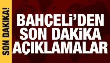 Bah&ccedil;eli partisinin grup toplantısında konuşuyor