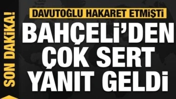 Bah&ccedil;eli'den Davutoğlu'na sert tepki: Serok Ahmet akıldan nasipsizdir!