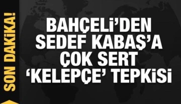 Bah&ccedil;eli'den Sedef Kabaş'a &ccedil;ok sert kelep&ccedil;e tepkisi