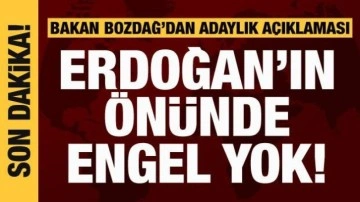 Bakan Bozdağ: Cumhurbaşkanımızın adaylığı &ouml;n&uuml;nde hi&ccedil;bir engel yok