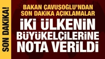 Bakan &Ccedil;avuşoğlu'ndan Almanya ve Fransa a&ccedil;ıklaması: B&uuml;y&uuml;kel&ccedil;ilerine nota verildi