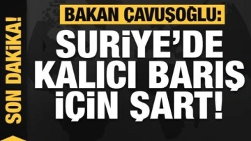 Bakan &Ccedil;avuşoğlu'ndan Suriye'de kalıcı barış a&ccedil;ıklaması