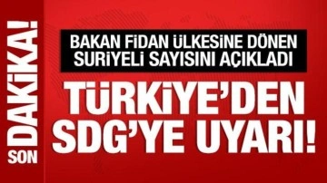 Bakan Fidan'dan SDG'ye uyarı: Mutabakata uyun!
