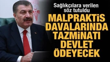 Bakan Koca duyurdu: Malpraktis davalarında tazminatı devlet &uuml;stlenecek