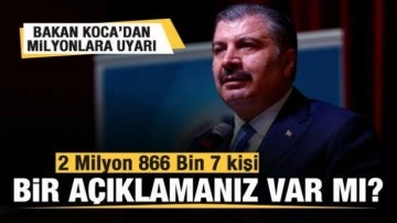Bakan Koca sosyal medyadan uyardı: 2 milyon 866 bin kişi! Bir a&ccedil;ıklamanız var mı?