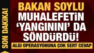 Bakan Soylu muhalefetin yangınını da s&ouml;nd&uuml;rd&uuml;! U&ccedil;ak ve helikopter a&ccedil;ıklaması