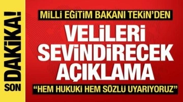 Bakan Tekin'den özel okullarda servis ve yemek ücretleri açıklaması