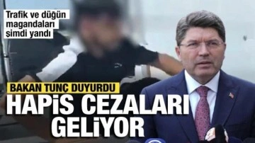 Bakan Tunç duyurdu: Trafikte yol kesenlere, havaya ateş açanlara hapis geliyor