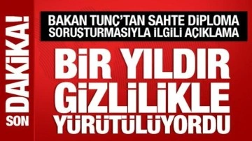 Bakan Tunç'tan sahte diploma soruşturmasıyla ilgili açıklama