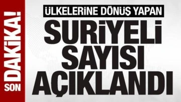 Bakan Yerlikaya: 2016’dan beri toplam 1 milyon 290 bin Suriyeli vatanına geri döndü